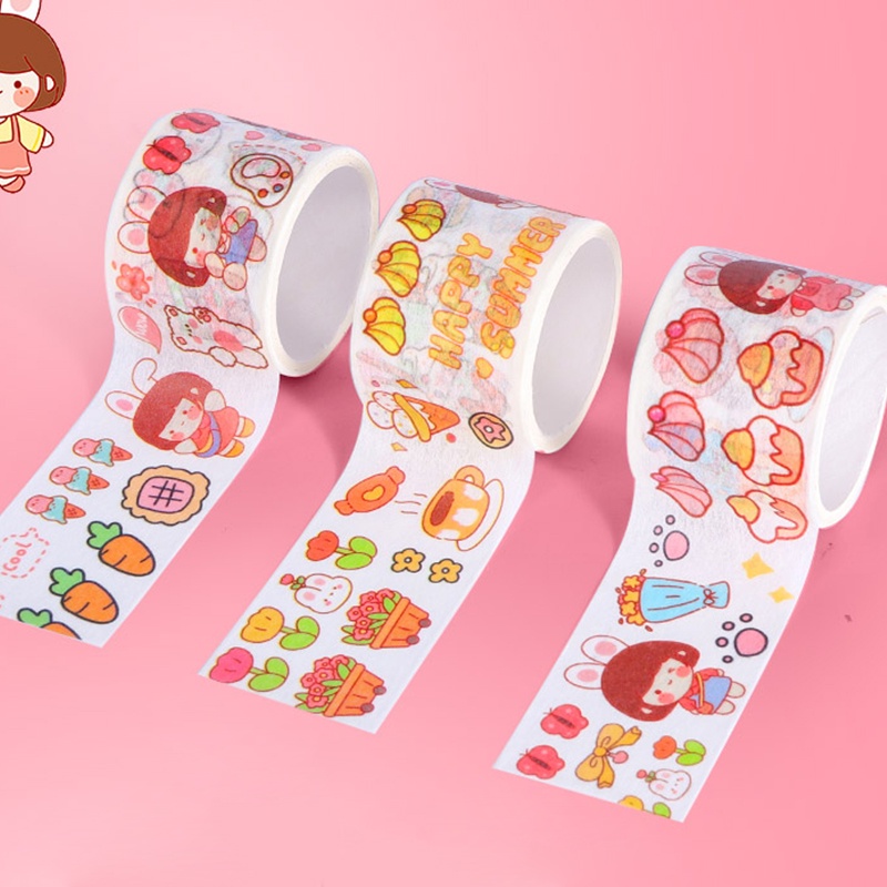 20pcs Kotak Jepang Kartun Washi Tape Stiker Set Mahasiswa Hias DIY Bahan Stiker