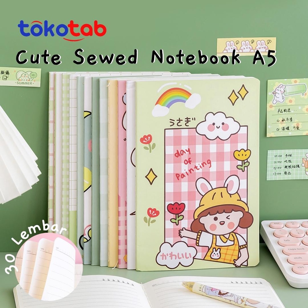 

Tokotab - Notebook Buku Catatan A5 Motif Kartun Lucu Notebook A5 Sewed