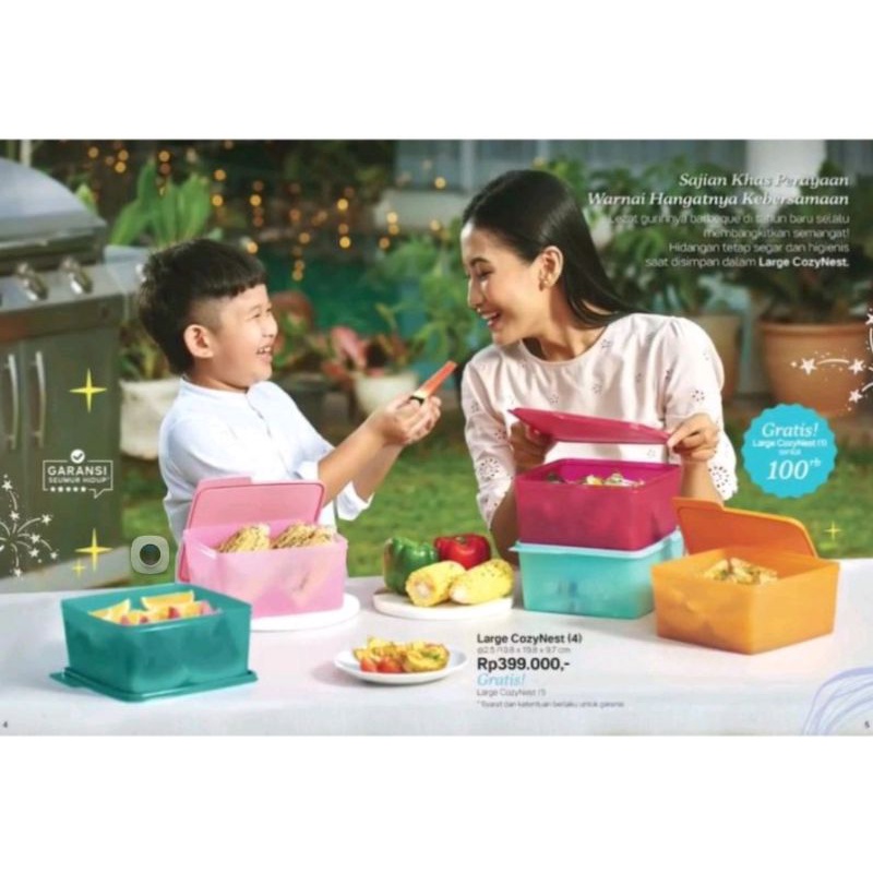 Tupperware Original - Large CozyNest 1 (5) - Wadah Kedap Udara & Air Organizer Serbaguna