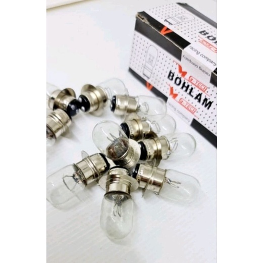 Bohlam depan motor dan matic Lampu Depan Motor reteng Bohlam standar Universal harga 1Box isi 10pcs