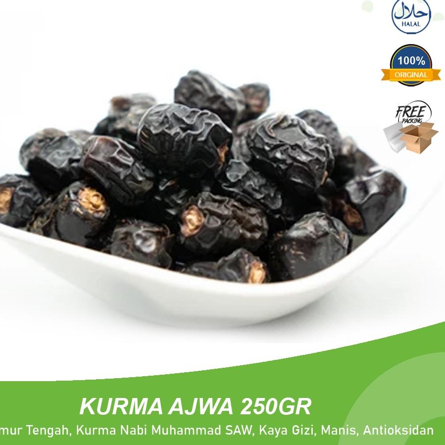 

4.4 SALE Kurma Ajwa Premium 250 gram Original Madinah Kurma Nabi Asli Terenak dan Murah Oleh Oleh Haji dan Umroh