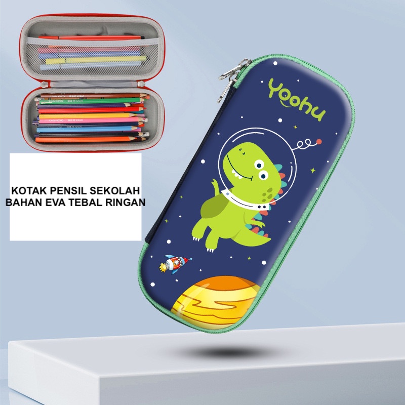 IMPOR KOTAK PENSIL SEKOLAH ANAK RINGAN MUAT BANYAK BAHAN EVA