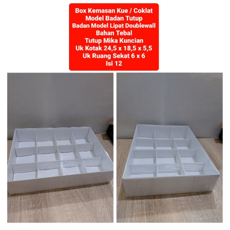 Box Kemasan Kue / Coklat Uk. 24,5 x 18,5 x 5,5 cm