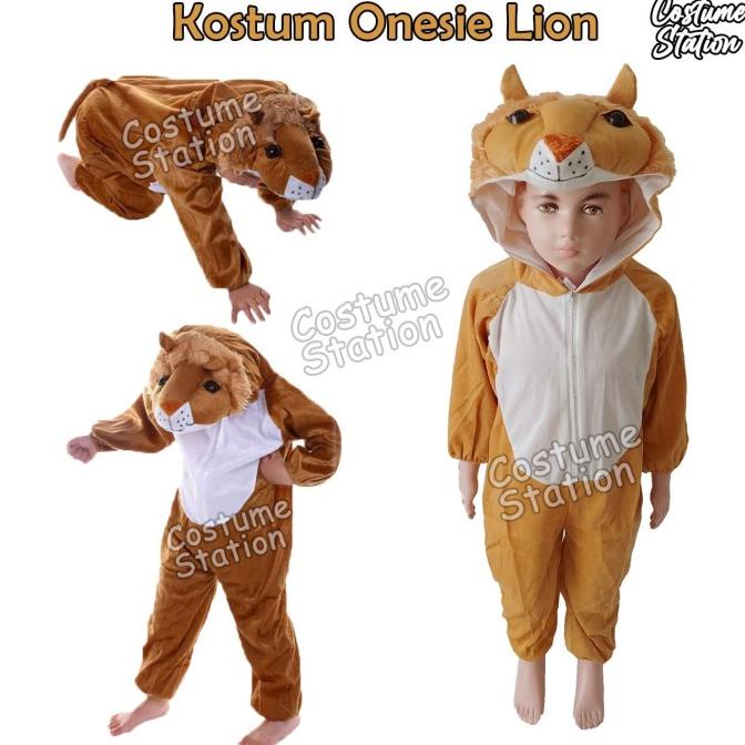 Kostume Onesie Lion / Costume Hewan Singa anak laki