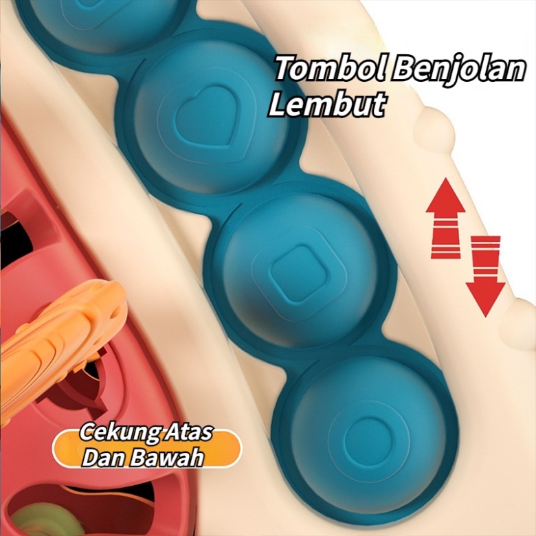 3 In 1 Baby Teether Gigitan Bayi Car Seat Toys Mainan Motorik Anak Baby Pull Toys Bahan Silikon