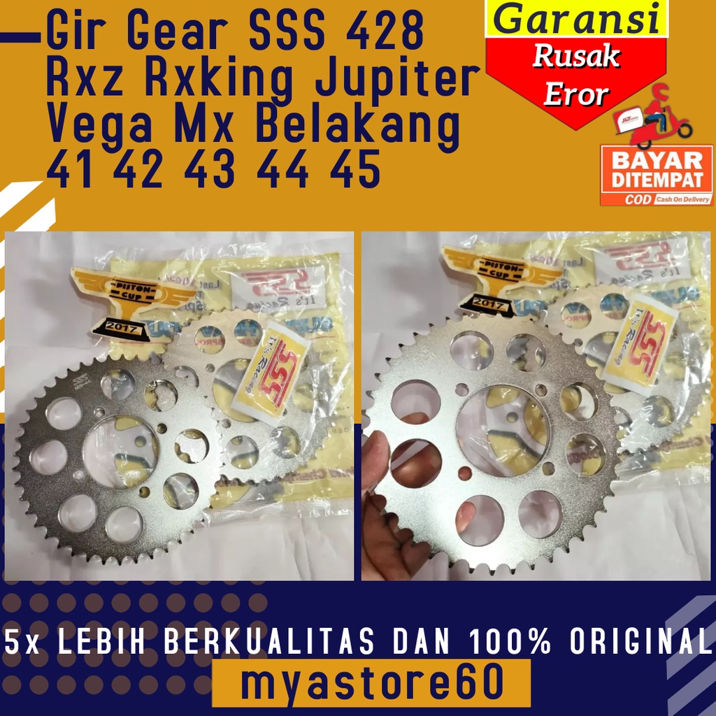 Gir Gear SSS 428 Rxz Gire Rxking Ger Jupiter Gier Vega Mx Rx king Belakang 41 42 43 44 45