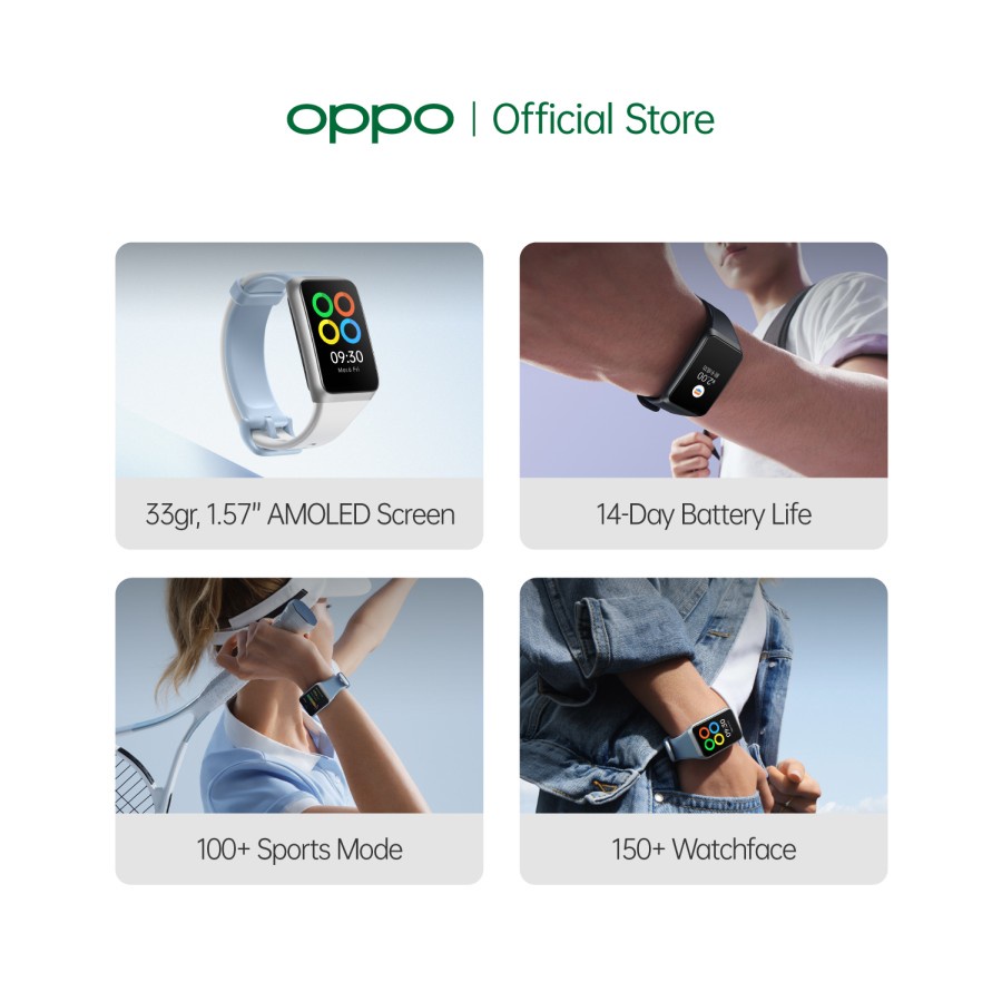 OPPO Band 2 Smart Band Garansi Resmi Band2 Android Sport Watch Smartband