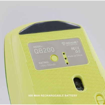 ITSTORE Optical Mouse Wireless Bluetooth Rexus QB200 On/Off Recharger Skies Silent Click Mouse LED