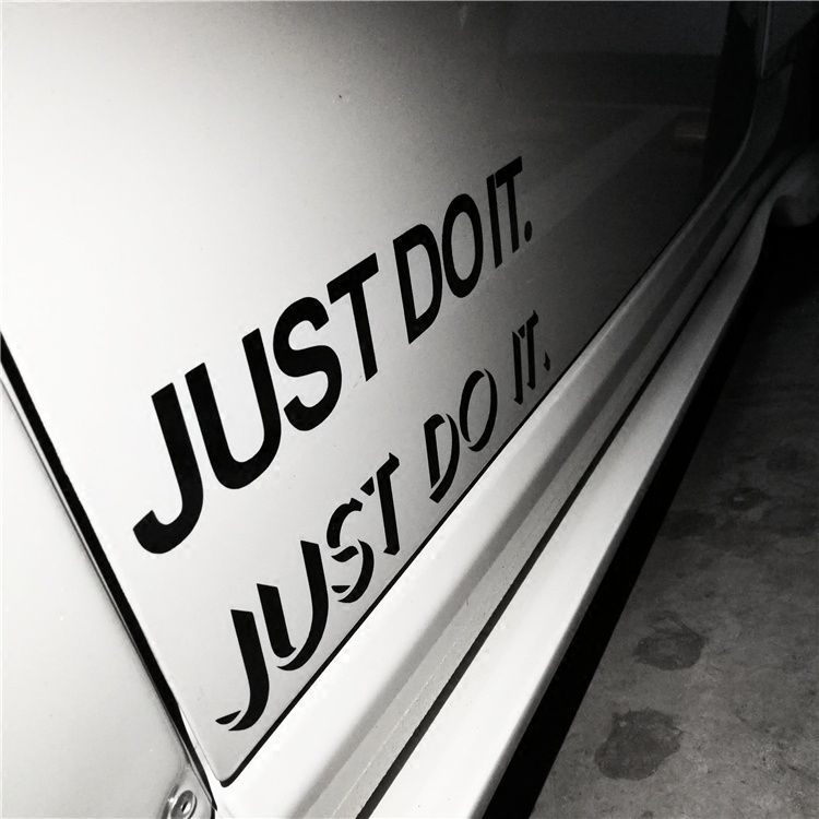 JUST DO IT Stiker Pintu Mobil Kaca Depan Mesin Penutup Mesin Bumper Bagasi Stiker Modifikasi Stiker Olahraga Untuk Toyota