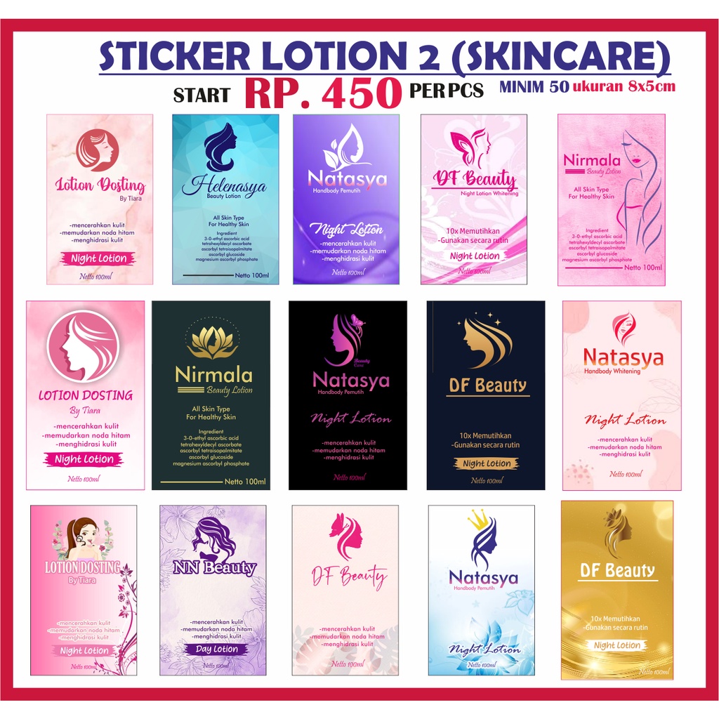 

Sticker Lotion. stiker LOGO LOTION.Stiker body whitening.HB pemutih.logo dosting. SKINCARE HB. stiker HB. stiker parfum. stiker deodorant