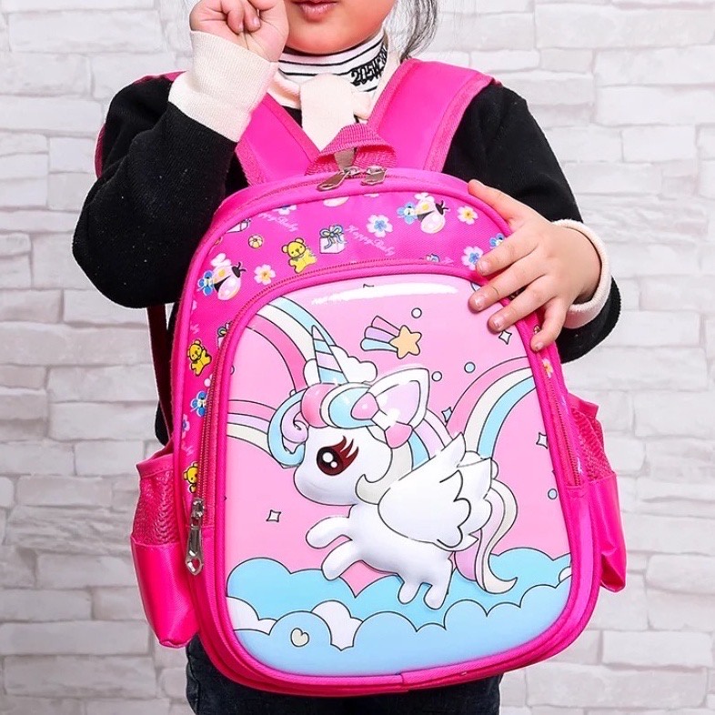 FLASH SALE 7.7 - RANSEL ANAK SEKOLAH SD SMP SMA MOTIF UNICORN WARNA LUCU PINK DAN UNGU - BACK TO SCHOOL BUAT SEMANGAT