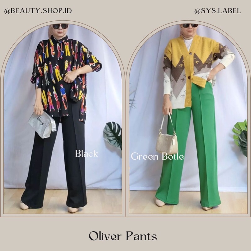 SYS.LABEL - Oliver Pants - Celana Kulot Wanita A1