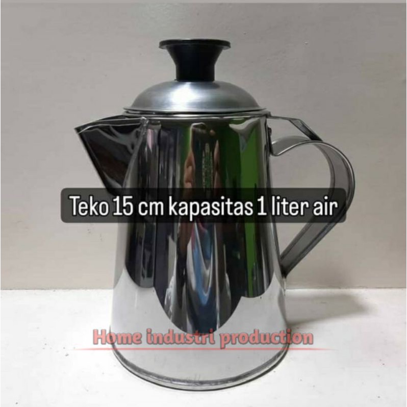Teko stainless 1 liter / teko thai tea 1 liter / teko pinguin 15 cm 1liter