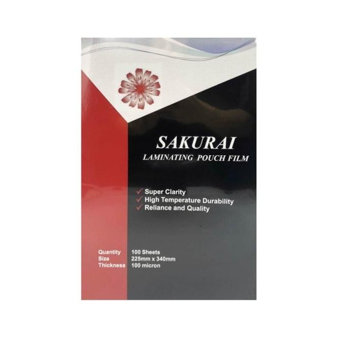 

Plastik Laminating SAKURAI F4 Folio 225mmx340mm 100 Micron