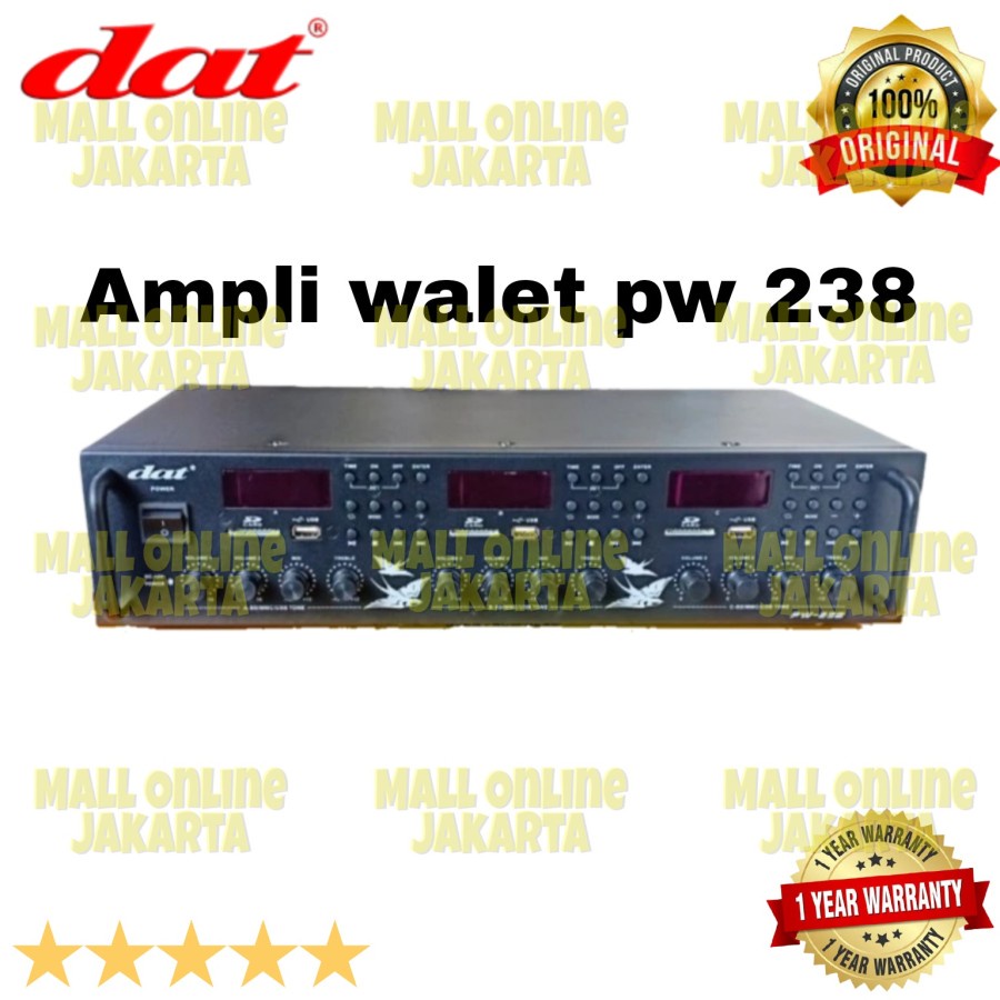 Ampli walet dat pw238 mesin panggil amplifier pw 238 timer charger aki