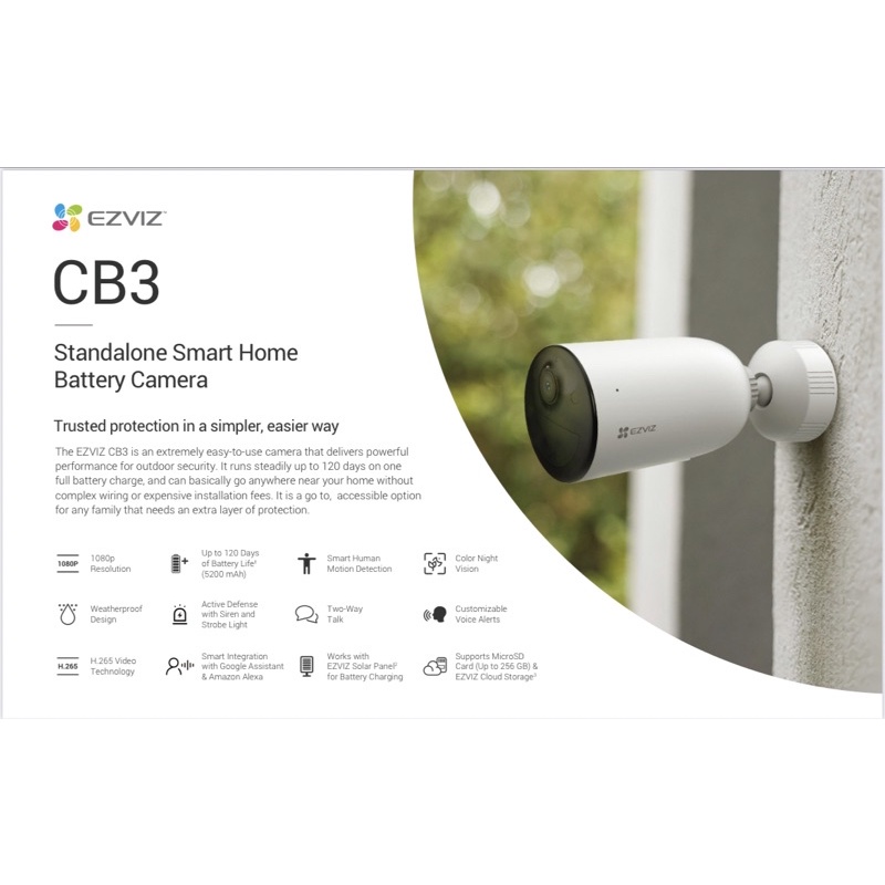 CAMERA IP WIRELESS EZVIZ 2MP CS-CB3 TWO WAY TALK