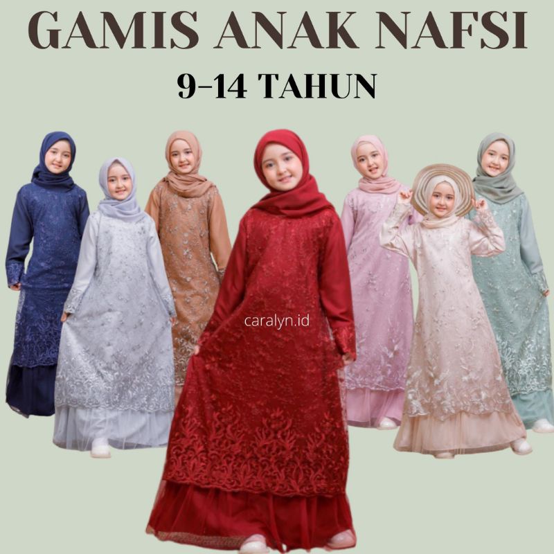 GAMIS ANAK NAFSI GAMIS LEBARAN REMAJA USIA 9-14 TH