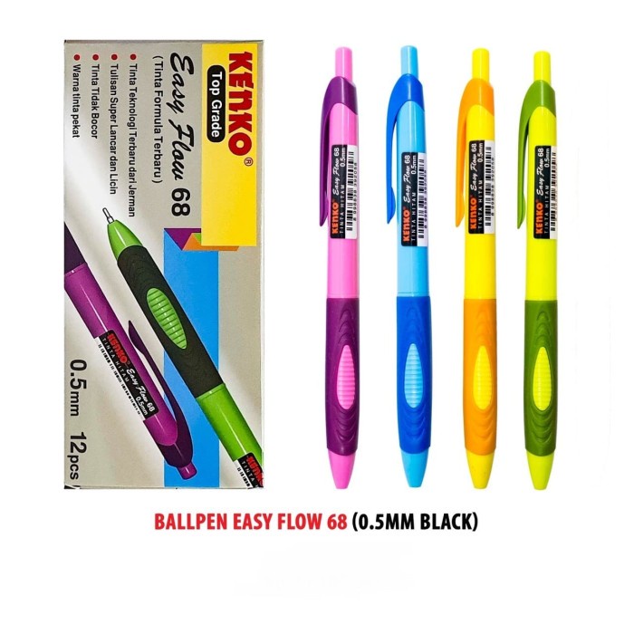 

KENKO BALLPEN EASY FLOW 68 BLACK - PCS