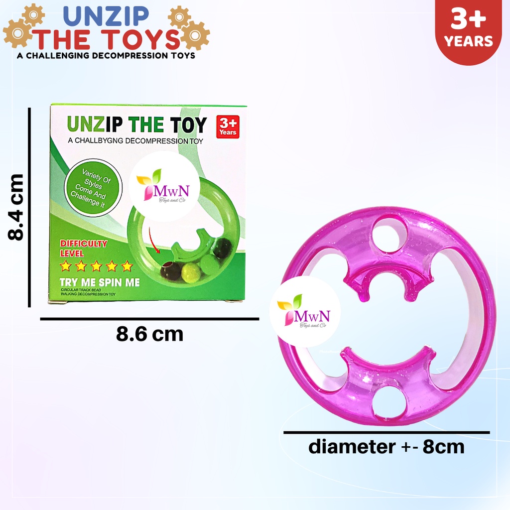 MWN Mainan Edukasi Anak Spinner Unzip The Toys