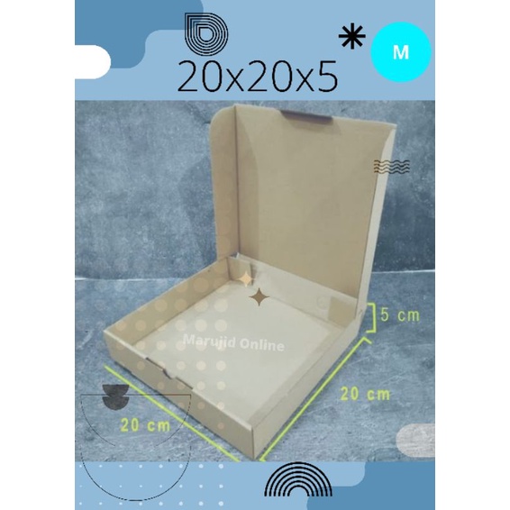 

KARDUS 20x20x5 DIE CUT | KARDUS PIZZA | BOX PIZZA | BOX DIE CUT