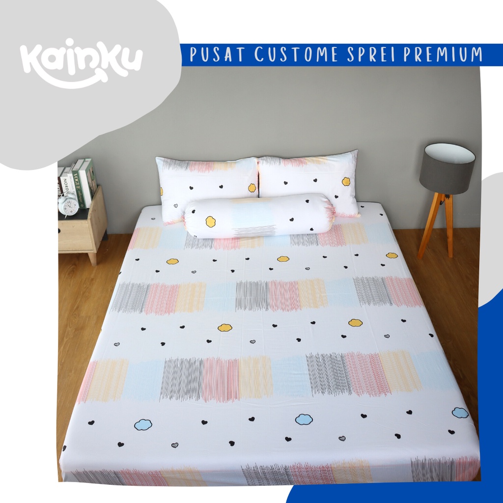 Sprei Anti Geser Bahan Katun Premium | Modena &amp; Rainbow beats | ukuran 180x200 160 120 100 90