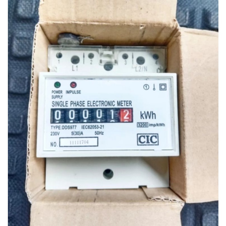 KWH METER SINGLE PHASE 5(30A)MREK :CIC• kondisi second mulus original