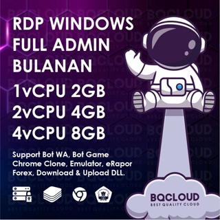 [ RDP BULANAN ] 8GB 4GB 2GB RAM Windows Full Administrator