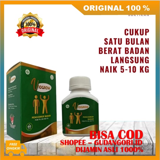 Viogrow Obat Herbal Alami Penggemuk Badan Herbal Penambah Nafsu Makan Penambah Berat Badan Herbal BP