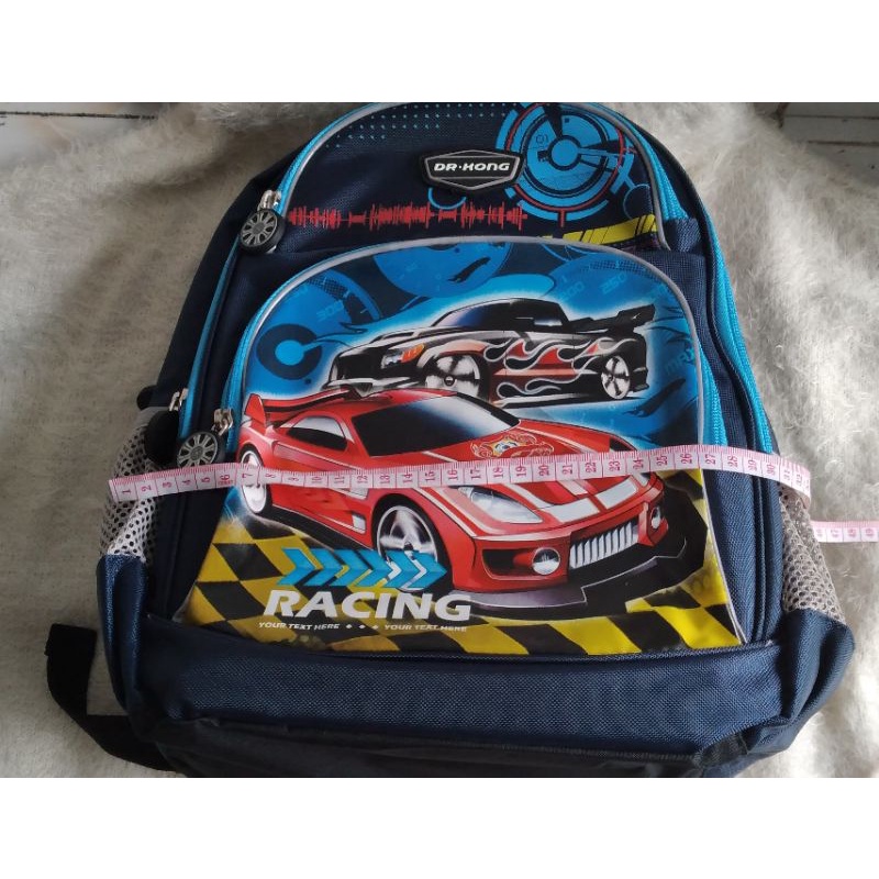 tas anak laki laki Dr kong racing car ( New )