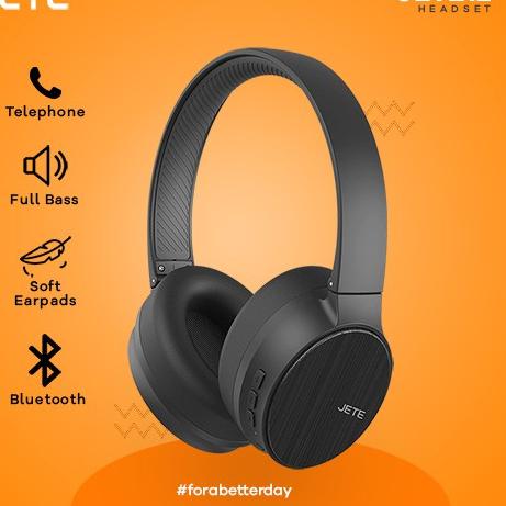 Lebih Puas Headset Bluetooth Headphone Bluetooth JETE 12 - Garansi 2 Tahun