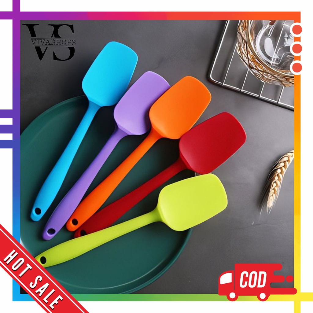 Jual SPATULA SEKOP SILICONE / SPATULA SENDOK SILIKON PENGADUK ADONAN