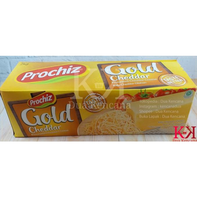 

Cheese Keju Prochiz Gold Cheddar 2 KG Block Processed Cheddar Cheese TERLARIS TERPERCAYA ORIGINAL