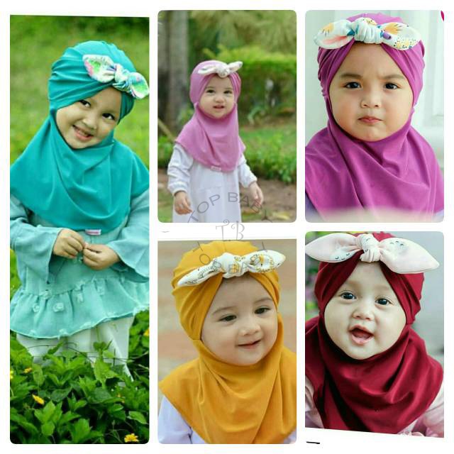 Hijab Kerudung Bayi Pita Kelinci - 4679