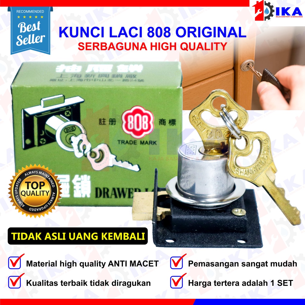 KUNCI LACI 808 ASLI (Foto Real) Kunci 808 Ori Original Laci Lemari Kicenset Loker Anak Kunci Kuningan Gold Drawer Lock / KUNCI LACI 808 ASLI (Foto Real) PROMO!!