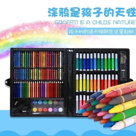

Hot Sale - Alat Lukis Crayon Art Cat Minyak Set Perlengkapan Sekolah Anak 150 Pcs .,