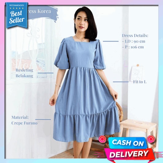 Dress Natal Wanita Pesta Kondangan Murah Baju Dres Natalan Perempuan Dress Pendek Casual Kekinian Bj