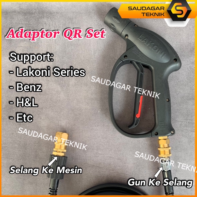 Adaptor Quick Release GUN KE SELANG KE MESIN Jet Cleaner Lakoni Laguna 70 Daytona 100M Dan Universal