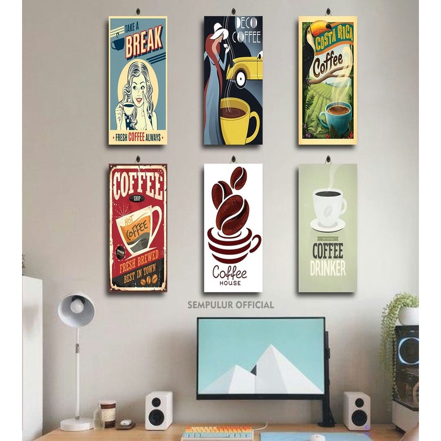 HIASAN RUANG QUOTES KOPI LUCU 15X30 RE8M5/UHRXK/ POSTER RUANG QUOTE FILOSOFI KOPI / PAJANGAN DINDING