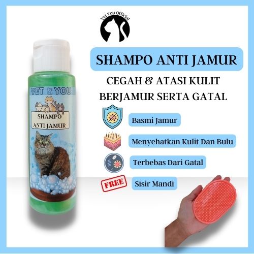 Jual Shampo Anti Jamur Kucing Shampoo Scabies Gatal Botak Fungi Kutu