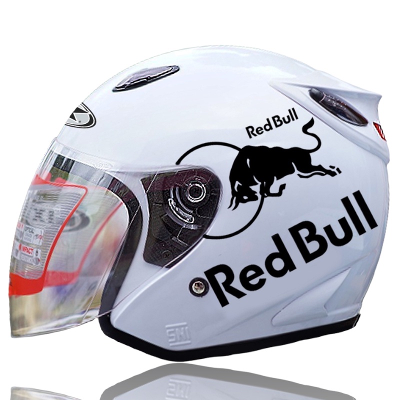 Helm Half Face INK CENTRO KW SNI / RED BULL PUTIH Untuk Pria Dan Wanita Dewasa COD