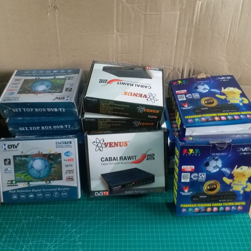 STB set top box DVB T2 digital TV untuk semua tv tabung led lcd RCA tuner tv digital universal HD vi