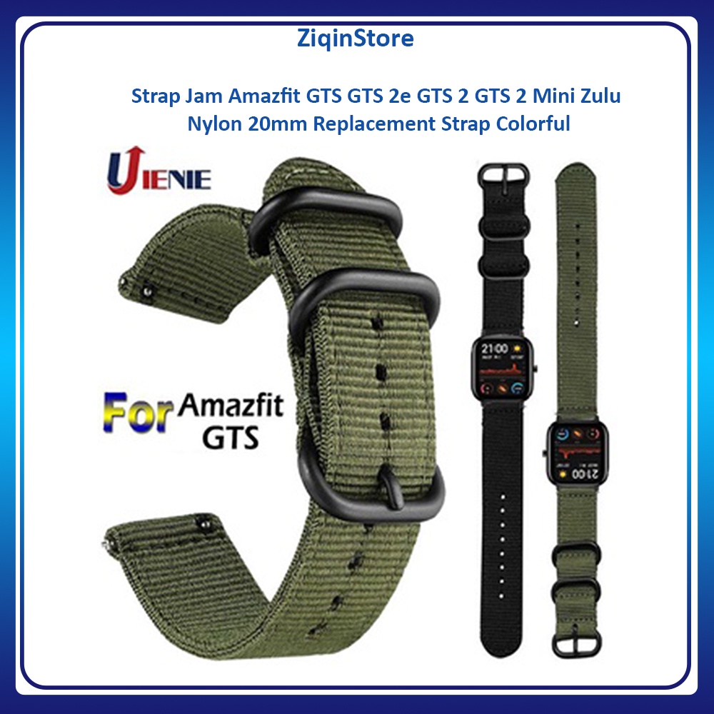 Strap Jam Amazfit GTS GTS 2e GTS 2 GTS 2 Mini Zulu Nylon 20mm NYL20 Replacement Strap Colorful