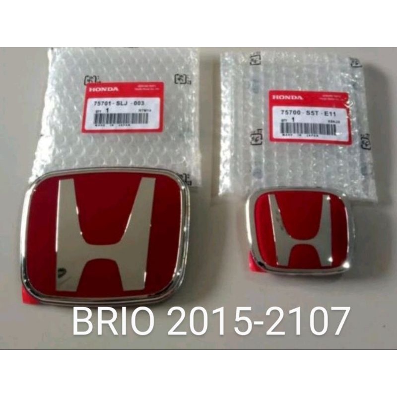 Emblem.honda merah Brio 2015-17 ( 2pcs dpn blkg)