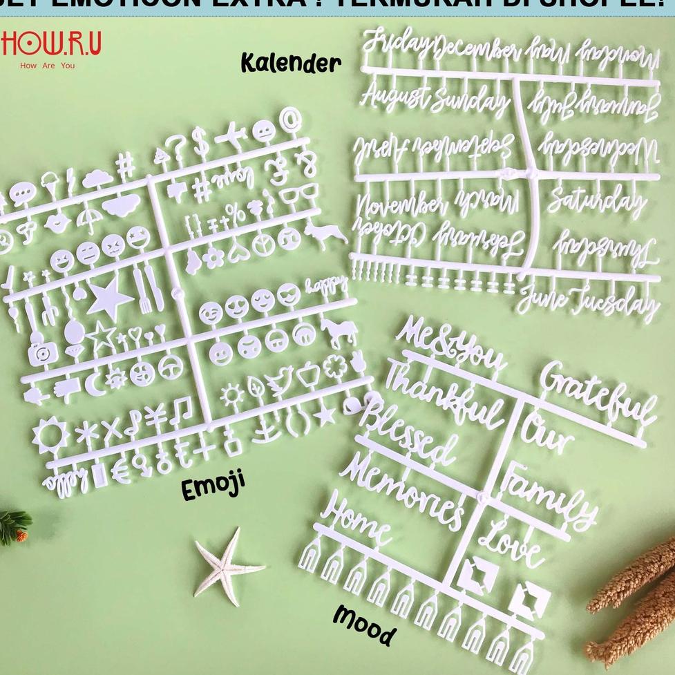 

む HOW.R.U | 2-5cm - Huruf Tambahan untuk Letter Board / Papan Nama Bayi / Menu Cafe / Properti Foto だ