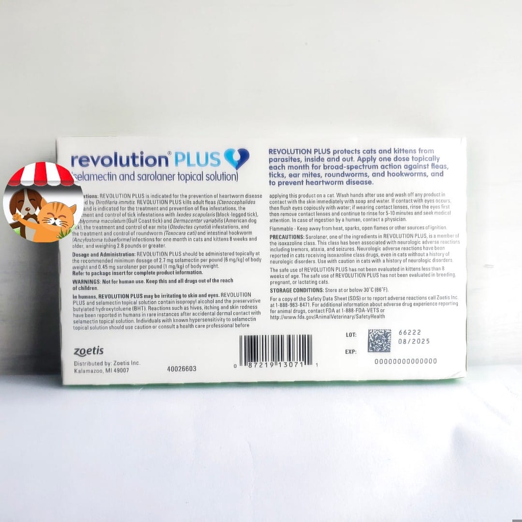 Revolution Plus Green 11.1-22 lbs - Obat Kutu Kucing BB 5.1kg - 10kg