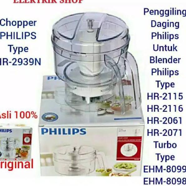 pc CHOPPER PHILIPS ORIGINAL / CHOPPER PENGGILING DAGING PHILIPS HR2939 ORIGINAL FJ Super Promo