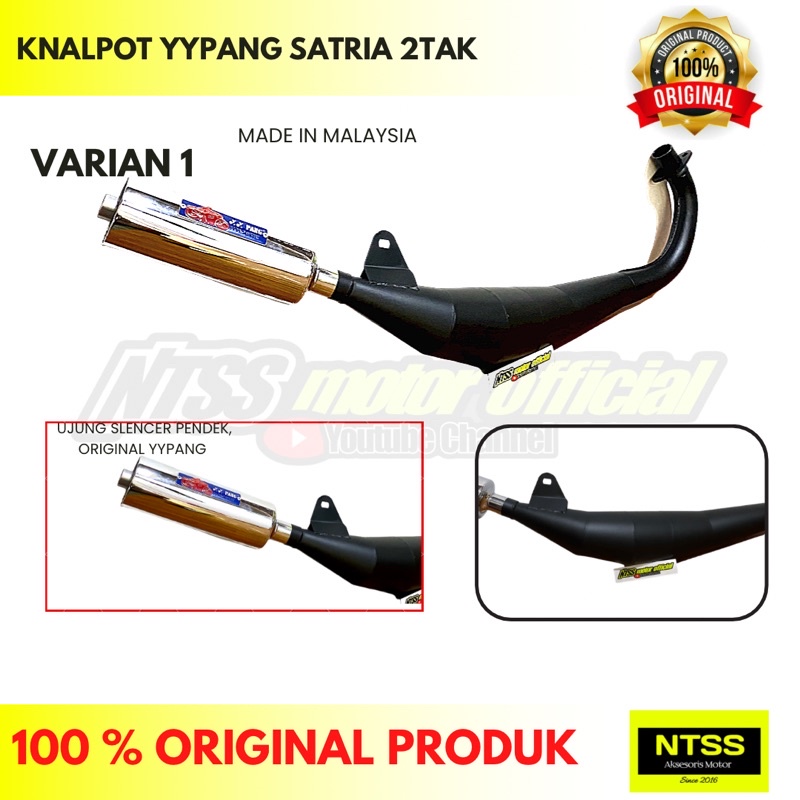 KNALPOT YYPANG SATRIA 2 TAK SATRIA LUMBA SATRIA HIU ORIGINAL MADE IN MALAYSIA
