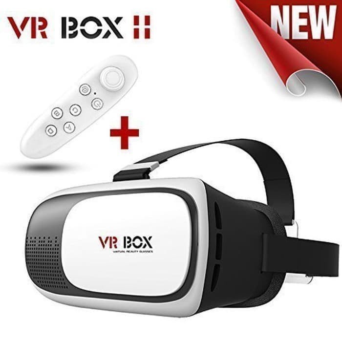 VR Box plus Remote / Joystick Paket Bundle Virtual Reality Box II Generasi 2 dan Remot Bluetooth Bundling