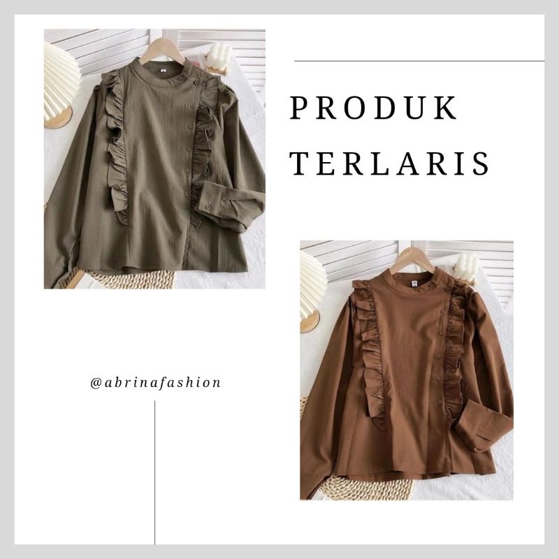 Candis Blouse Atasan Top Muslim Wanita Remaja Polos Basic Korean Style Premium | Blouse Wanita Korea