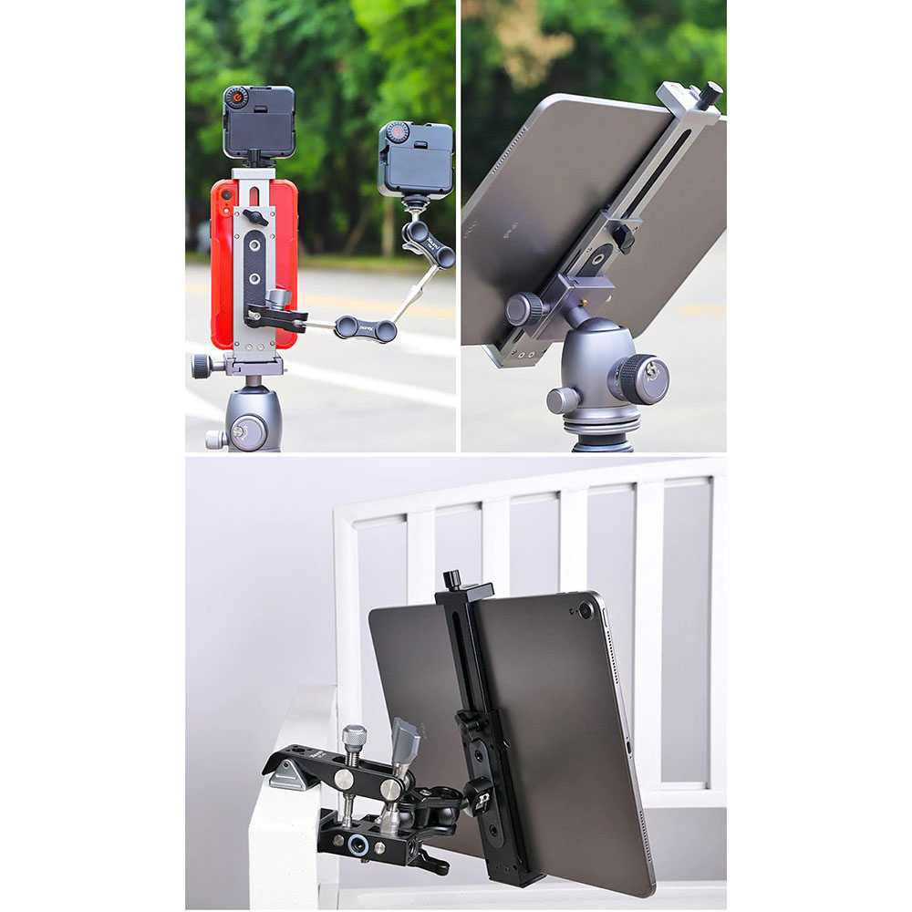 XILETU Dudukan Tablet Clip Bracket Holder Mount Tripod Monopod - XJ-15 ( Mughnii )